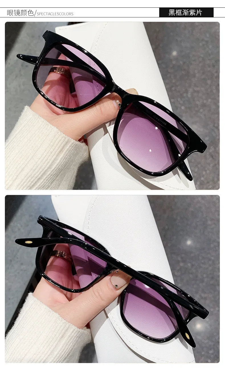 Women Trend Two-tone Sunglasses New Personality Square Frame Sunglasses Retro Yellow Men Fashion Frosted Small Frame Glasses