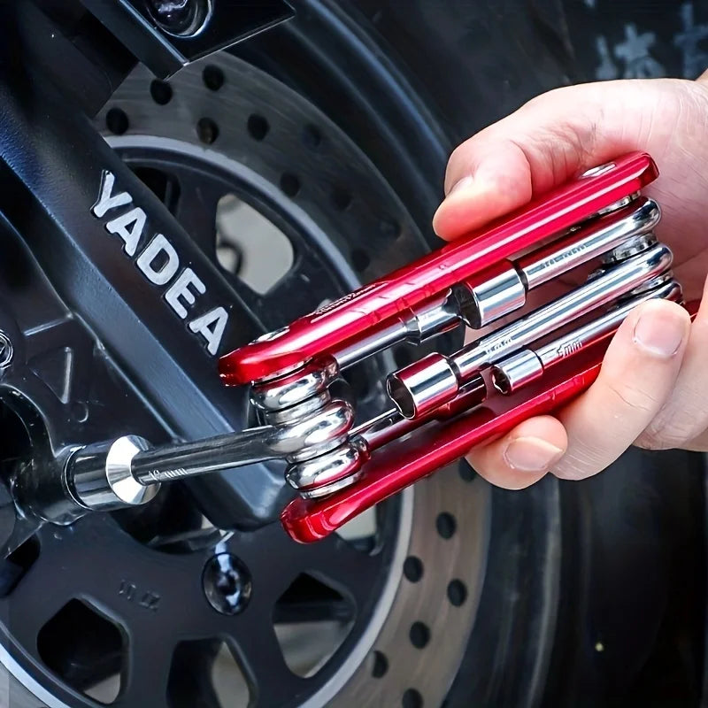 6-inch Portable Sleeve Tool Combos Set Outdoor Metric Folding Socket Wrench Multifunction Household Tools Sleeve