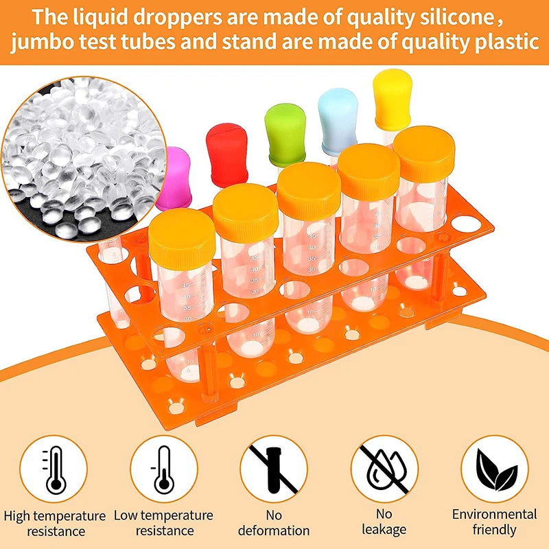 Children Learning Resources Junior Science Giant Test Tube Set Early learning Education Fine Motor Skills Toys Role-playing Toy