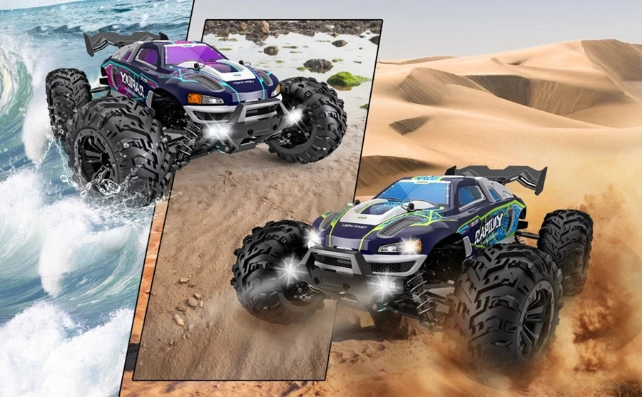Super Brushless 80KM or 50KM/H 4WD RC Car With LED Remote Control Cars High Speed Drift Racing 4x4 Off Road Truck Kid Adult Toy