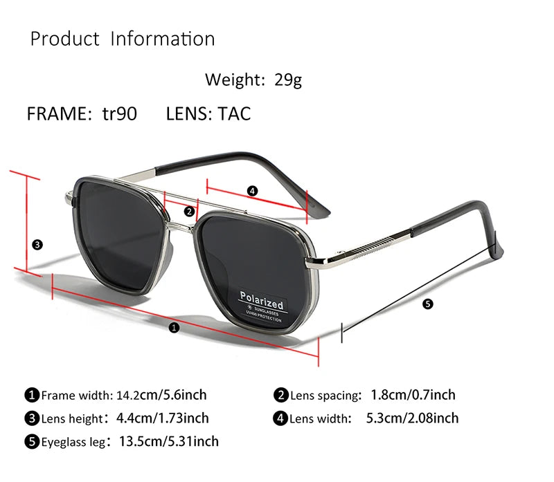 Peekaboo TR90 polarized sunglasses men retro style metal square sun glasses for women double bridge driving green black uv400