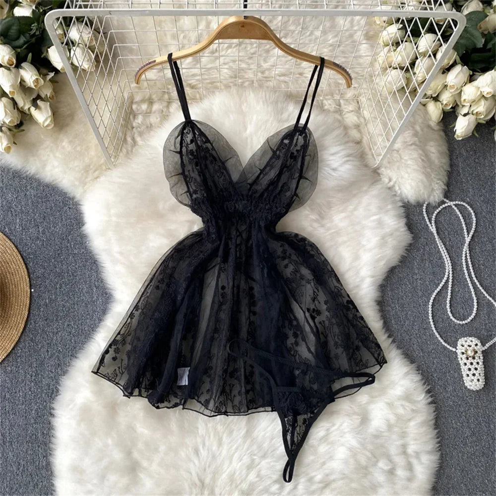 Girls Sexy Cute Japanese JK Uniform Mini Checkered Strap Skirt Off Shoulder High Waist Elastic Cosplay Dress Hot Sweet Pajama