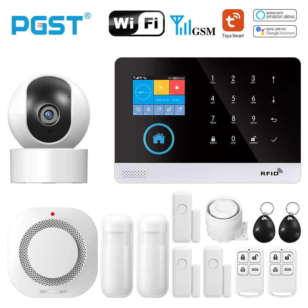 Tuya Smart 2G Alarm System for Home Burglar Security 433MHz WiFi GSM Alarm Wireless House App Control