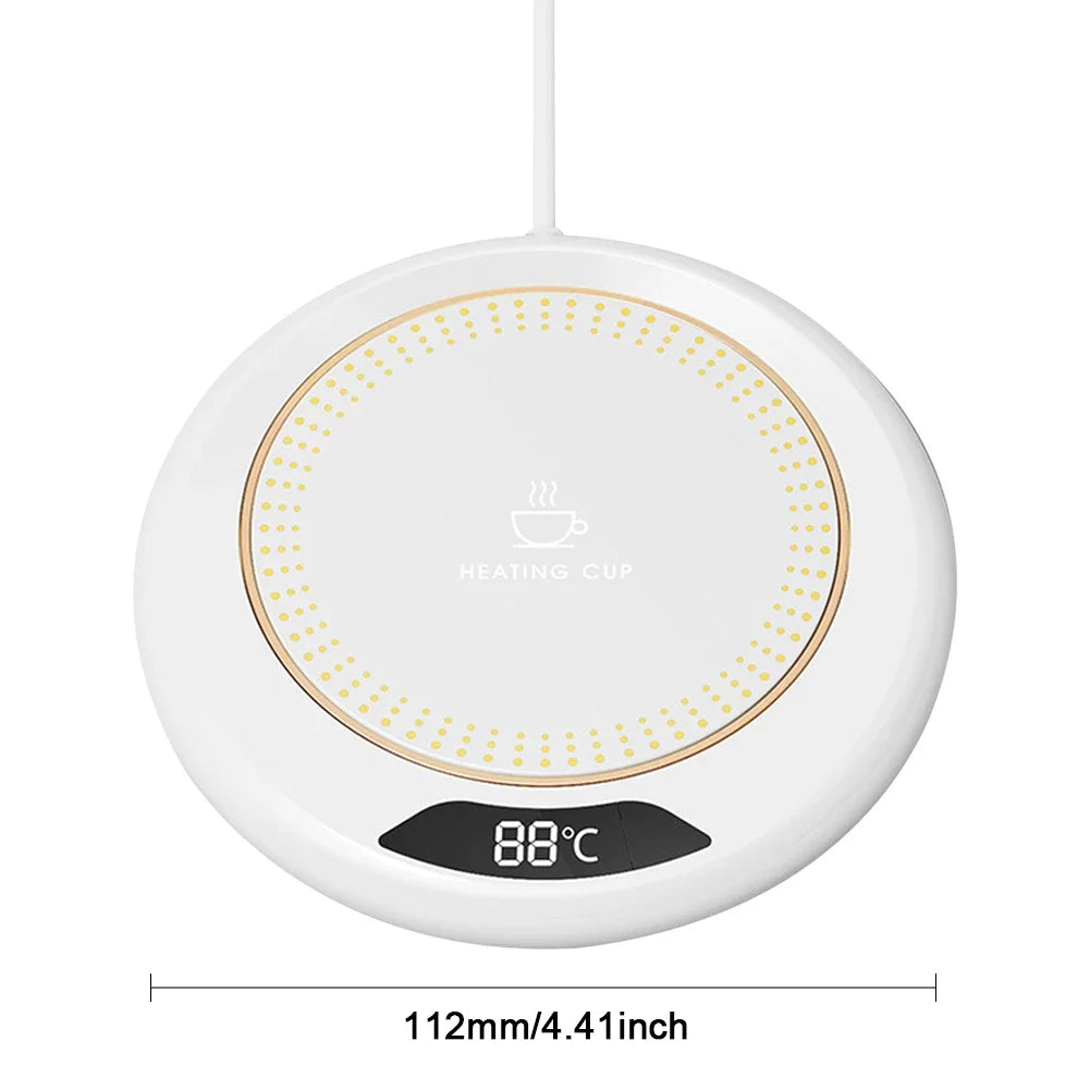 Coffee Mug Warmer Auto Shut Off Desk Mug Warmer Electric Beverage Tea Water Milk Warmer Thermostat Coaster for Travel Office Use