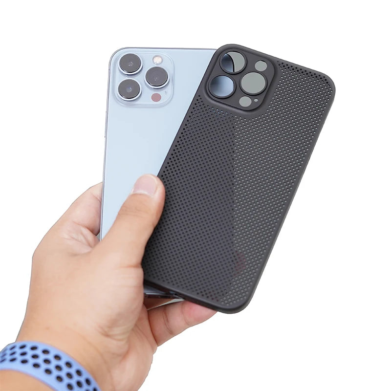 case for iphone 13 12 11 x xs xr pro max mini light Apple phone case breathable cooling protection cases phone accessories cover