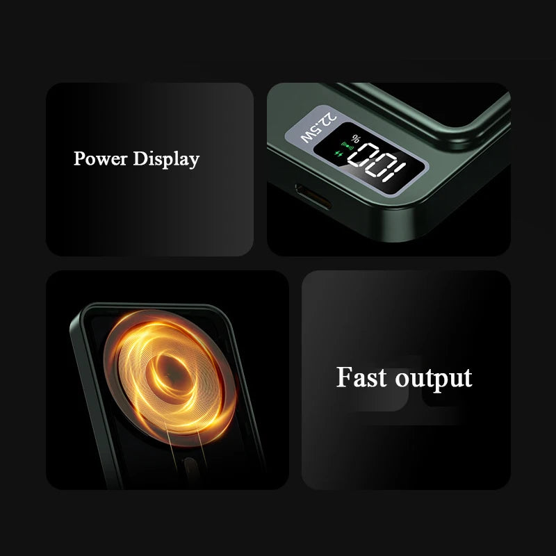 100000mAH Power Bank Magnetic Wireless 22.5W Ultra Capacity Super Fast Charging Magnetic Power Bank For Iphone15 Samsung Xiaomi