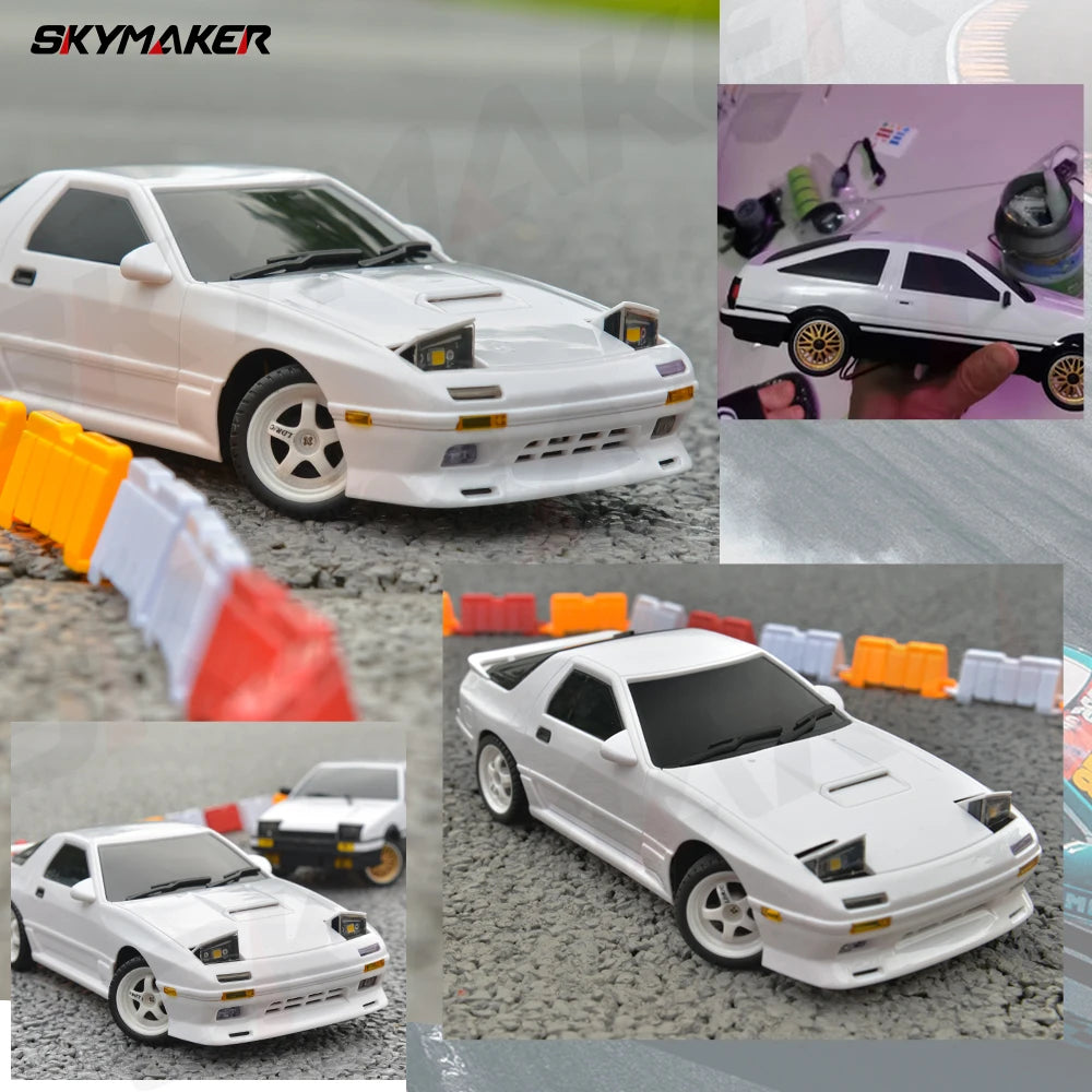 Skymaker AE86 Model LD1801 RX-7 FC LD1802 1:18 RC Drift Car 1/18 2.4G Remote Control ESP Gyroscope LED Mini RC Racing Car Toys