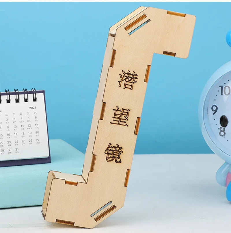 DIY Manual Wooden Puzzle Periscope Toys Science Experimental Tool Kit Learning Early Stage Education Interest Games For Teaching