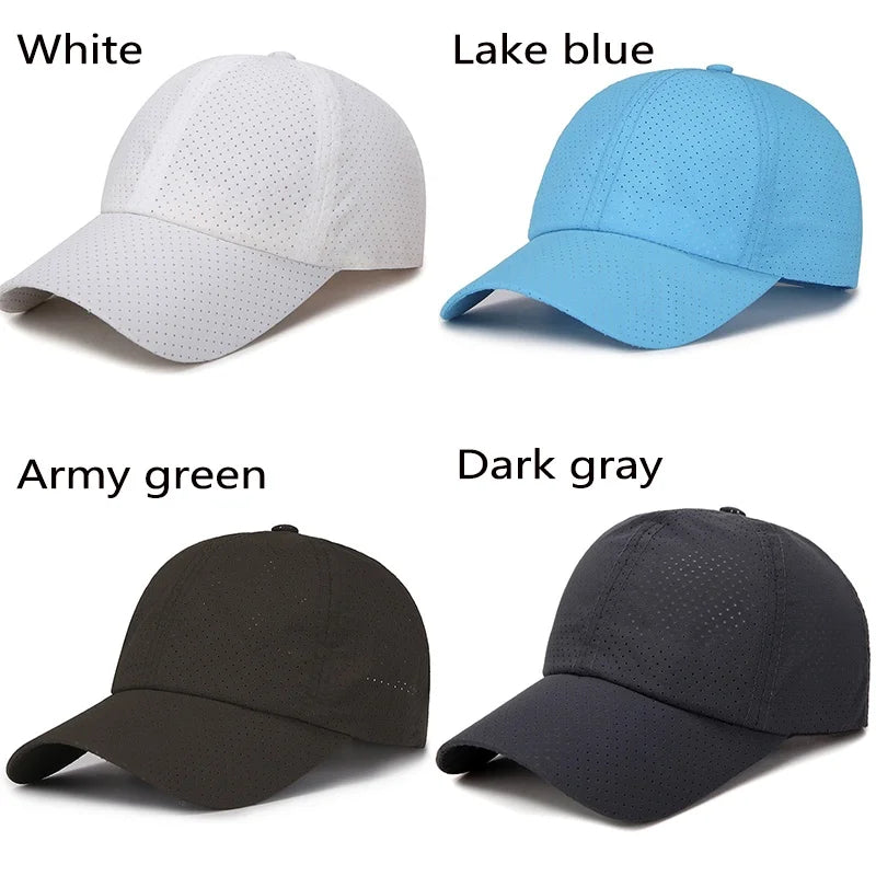 2024 New Summer Men Women Snapback Quick Dry Mesh Baseball Cap Sun Hat Bone Breathable Hats Adjustable outdoor hat