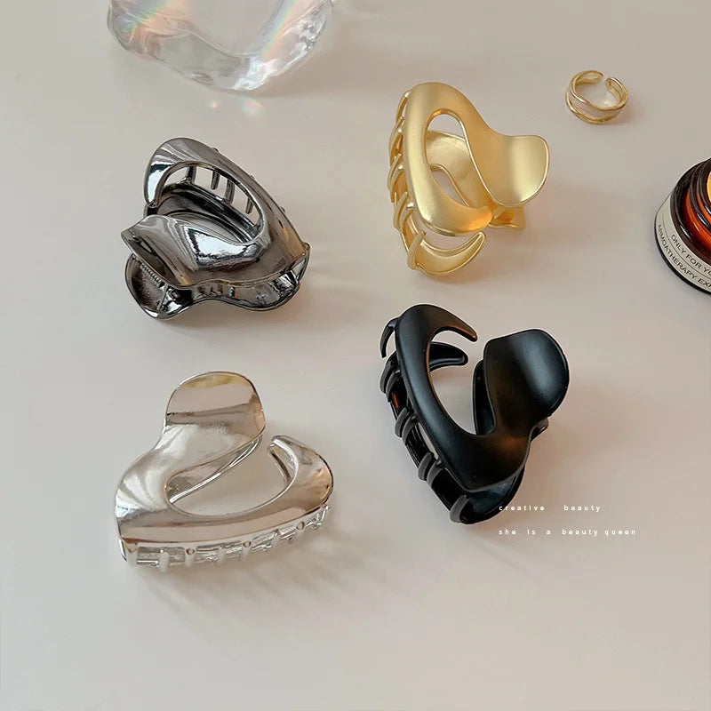 Fashion Geometric Metal Hair Claw Clips for Women Vintage Hair Clamps Crab Headband Hairpin Girls Hair Accessories Headwear