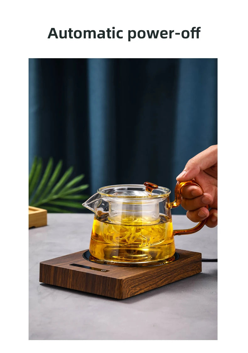 200W Cup Heater Mug Warmer 100°C Hot Tea Maker 5 Gear Warmer Coaster Electric Hot Plate Heating Pad Coffee Milk Tea 110V/220V