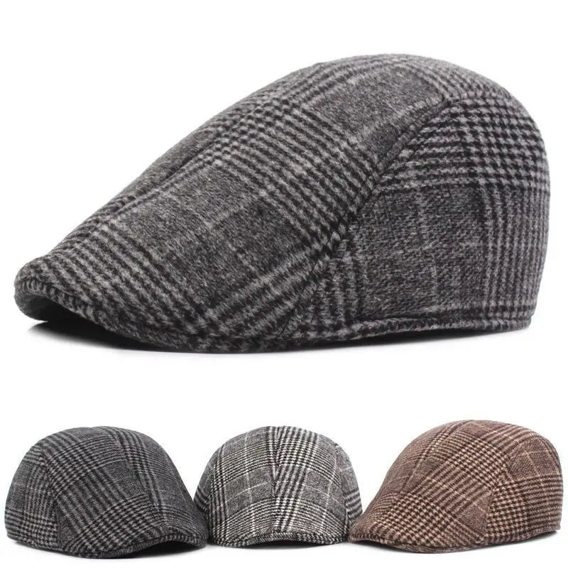 Fashion New Men's Casual Newsboy Hat Spring and Autumn Retro Beret Hat Wild Casual Hats Unisex Wild Octagonal Cap Winter Hat