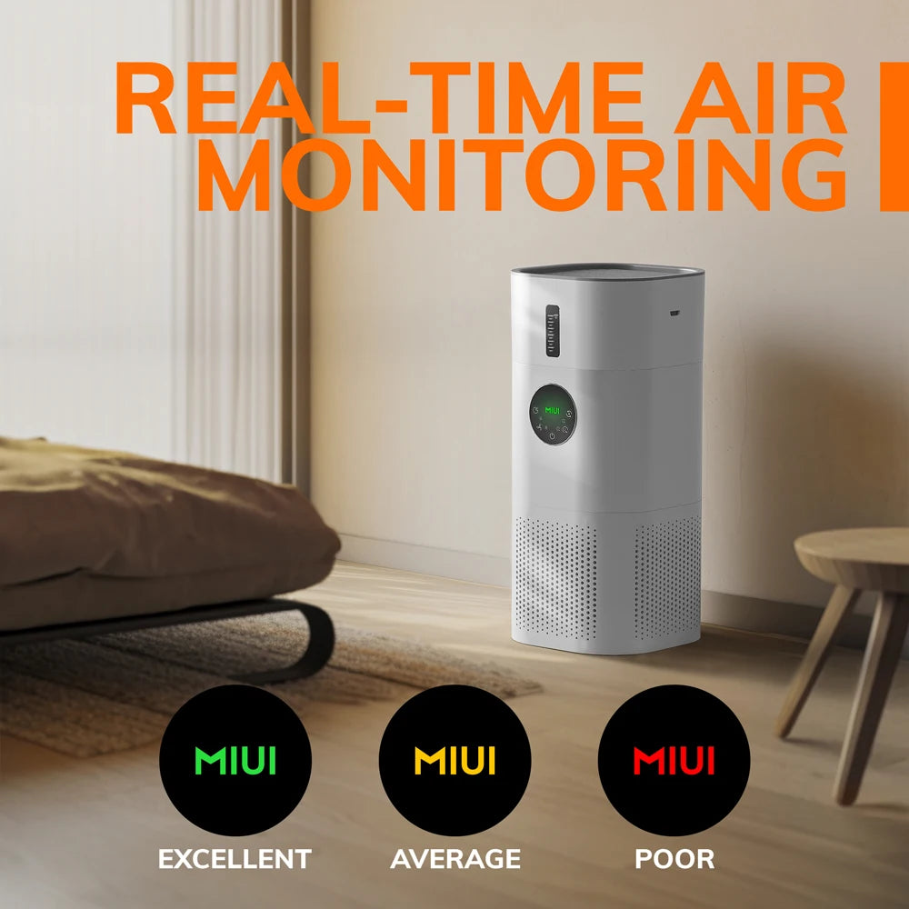 Air Purifier with Humidifier Combo for Home Allergies and Pets Hair, Smokers in Bedroom, H13 True HEPA Filter,2-in-1