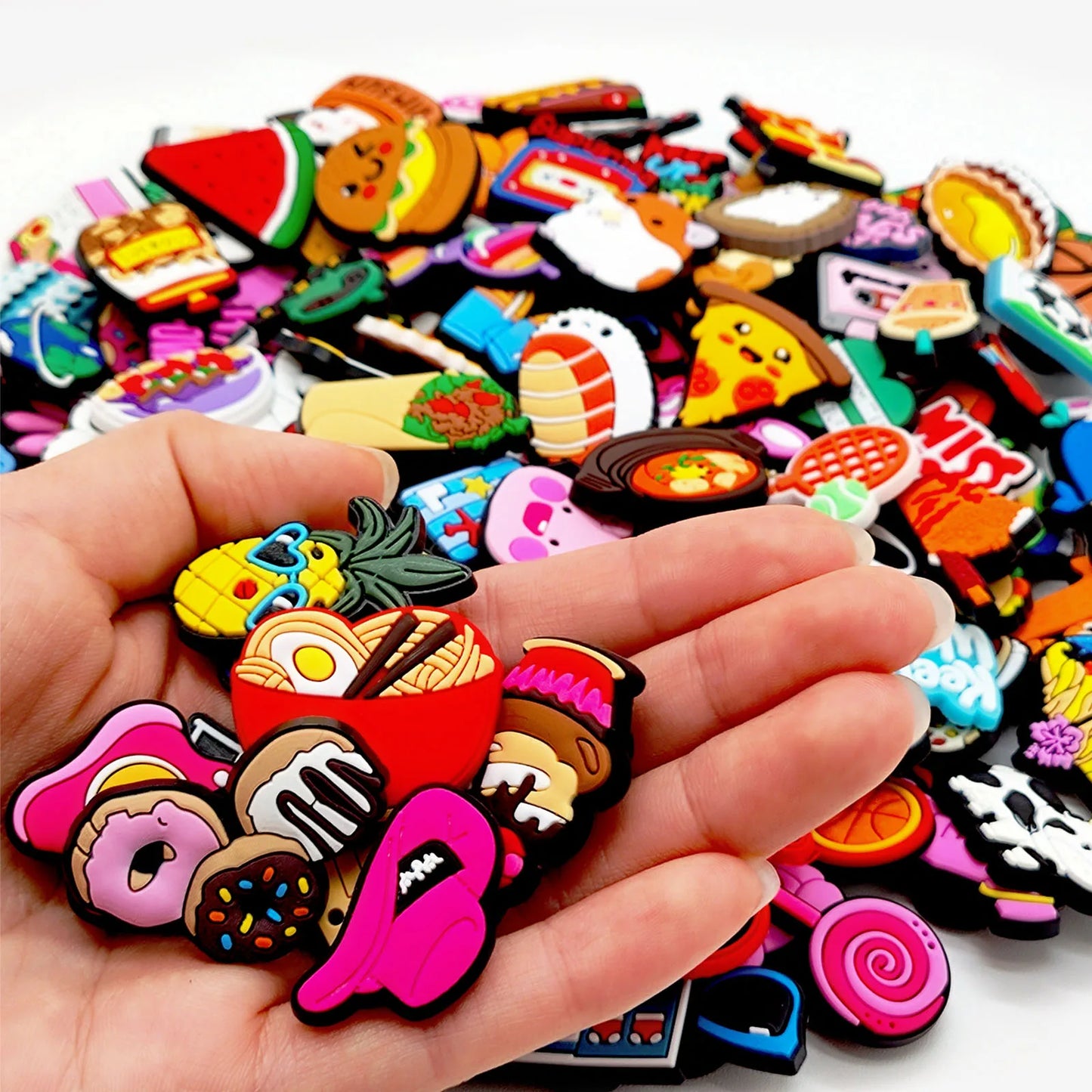 Shoe Charms For Slides Sandals, 10-100Pcs PVC Shoe Decorations Accessories For Christmas Birthday Gift Party Favor