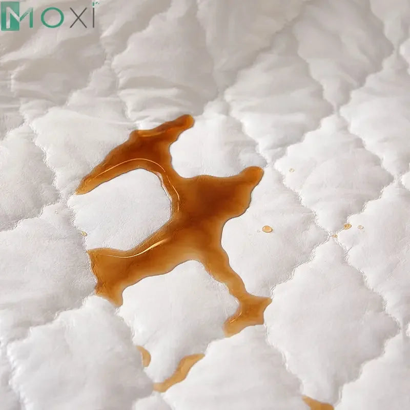 100% Waterproof Thicken Mattress Protector Cover Non-slip Fitted Bed Sheet Pad Bed Cover Single Double Bed Queen King Size 1Pc