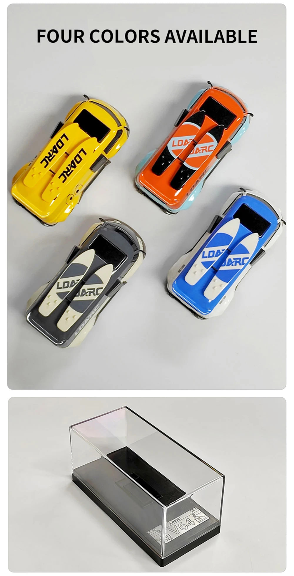 LDARC V64 1/64 MINI RC Simulated Electric Remote Control Model Car Tabletop Bus Vehicle RTR 2.4GHz Adults Children's Toys