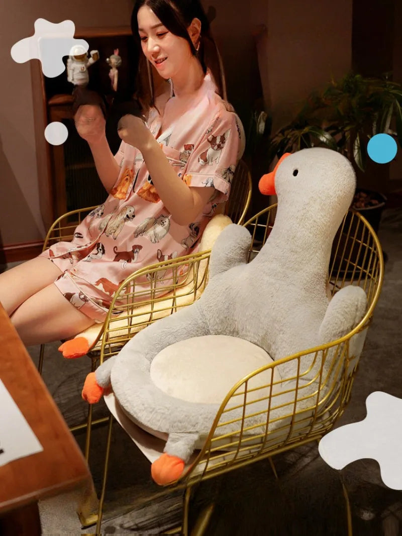 2024 New Big White Goose PuTuan Cushion Office Cute Student Thickened Pillow Dormitory Tatami Chair Cushion Futon Cushions Cojin