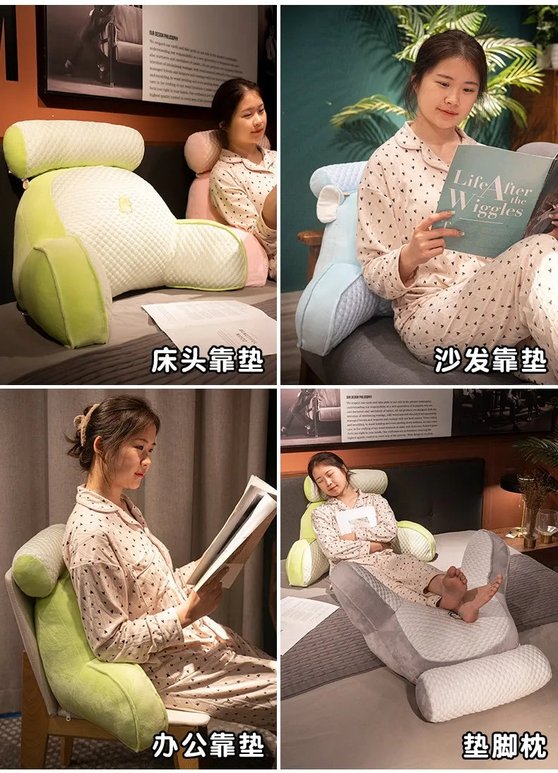 Triangular Reading Pillow Bedside Soft Large Backrest Waist Cushion Dormitory Bed Back Cushion Office Pillow Sofa Throw Pillows
