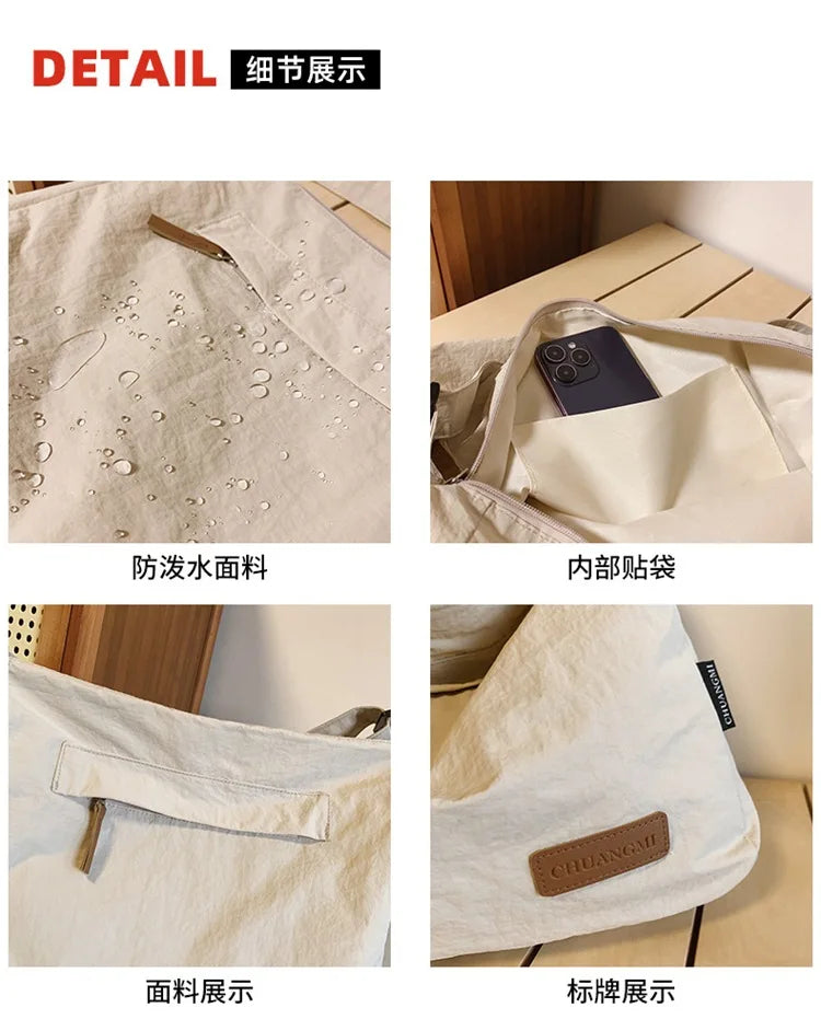 Japanese Women Men Shoulder Crossbody Bag Large Canvas Messenger Bags for Student 2024 Brand Book Bags Female Handbag Satchels