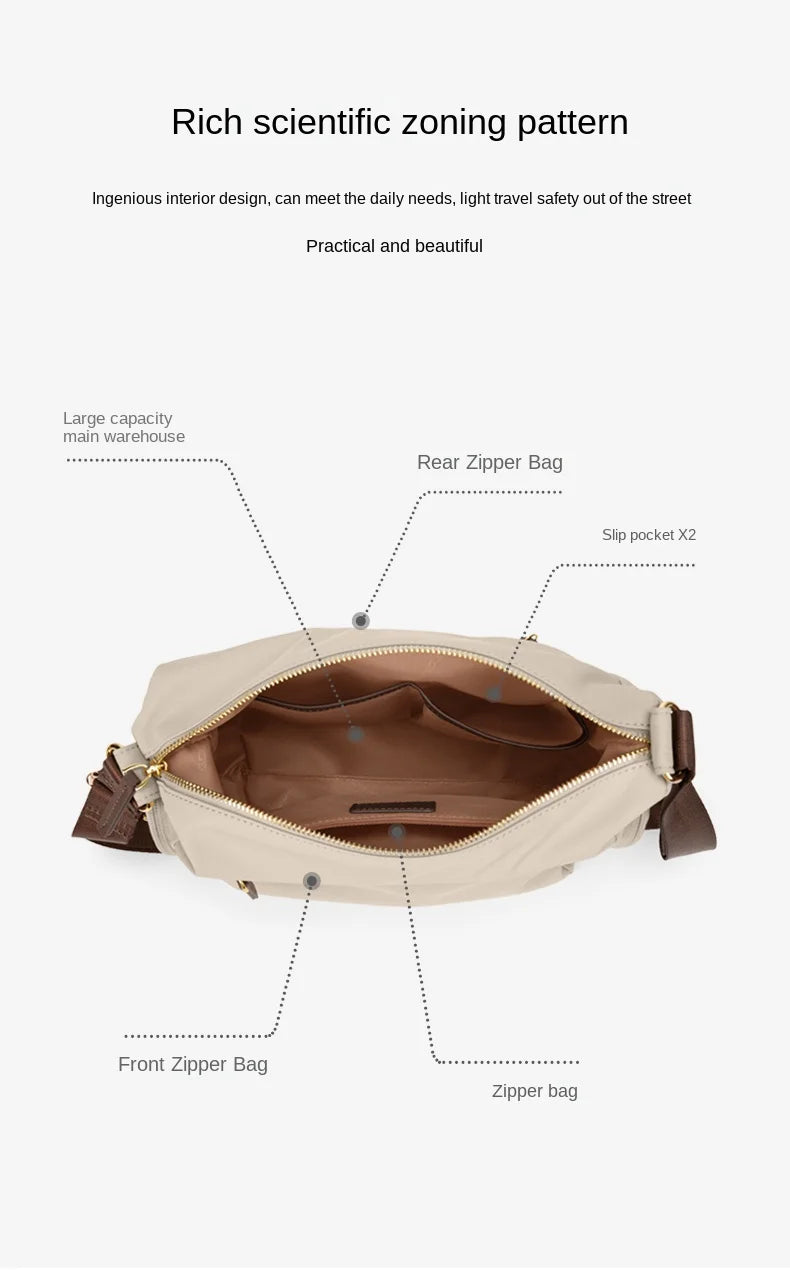 GOLF Crossbody Bag Women Nylon Womens Shoulder Bag Lady Bucket Mini Cross Body Purse Handbag New Fashion Square Bags 2024 Summer