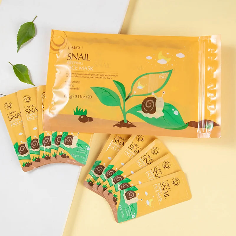 LAIKOU Sakura Seaweed Face Mask Skincare Centella Snail Collagen Facial Mask Sleeping Masks Beauty Korean Skin Care Products