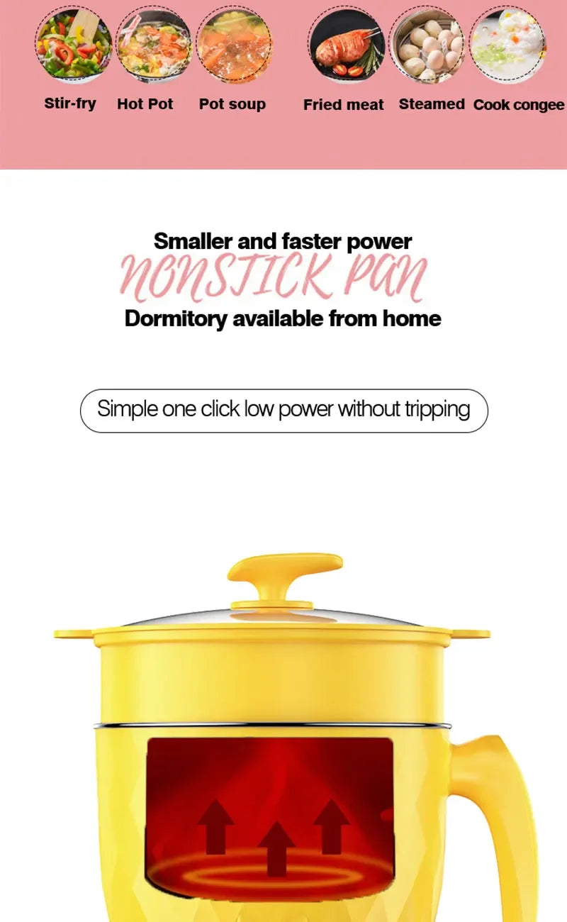 Multifunctional Mini Electric Rice Cooker Portable Non-stick Cookware Multicooker for Home and Kitchen Appliances Pots Offers