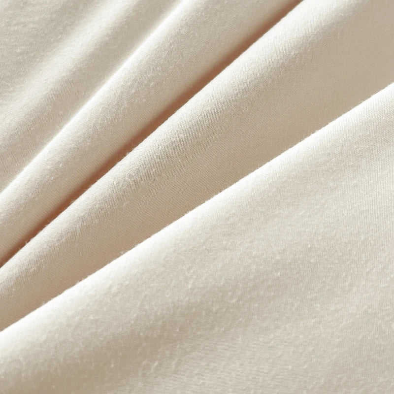 2-side Solid Color Brush Fabric Bed Set 4 Pieces Duvet Cover Pillowcase Bedding Set Bed Sheet Quilt Cover Single Queen King Size