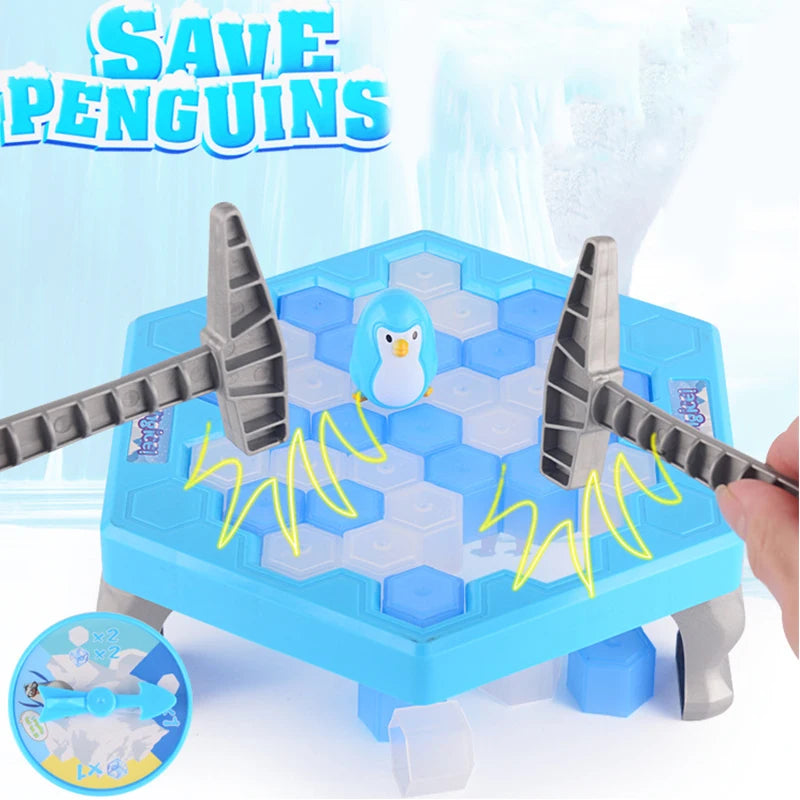 Kids Save Penguin Ice Block Breaker Trap Toys Funny Parent Children Kids Table Game Kids Adult Toy Stress Reliever Decor