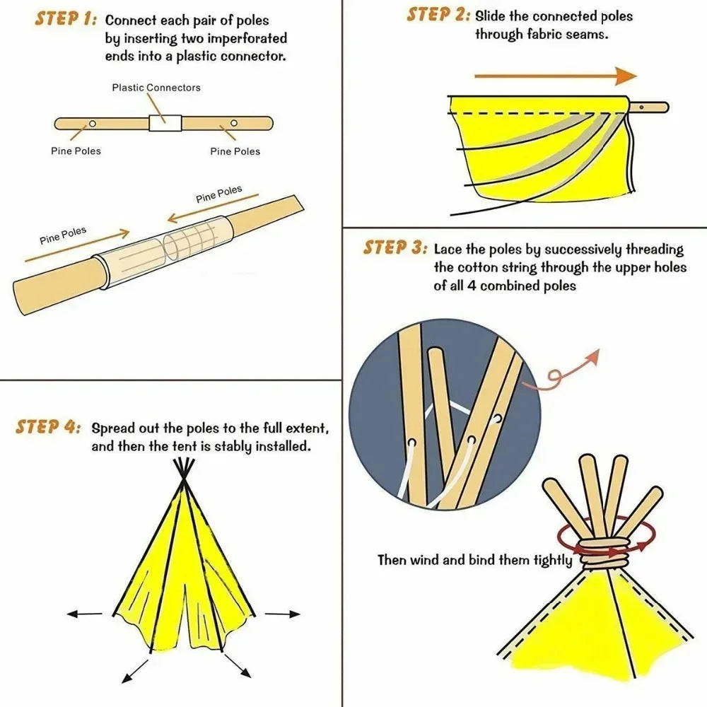 1.6M Portable Kids Tent Play House for Children Tent Cabana Tipi Infantil Baby Teepee Tents Castle LED Lights/Carpet/Decoration