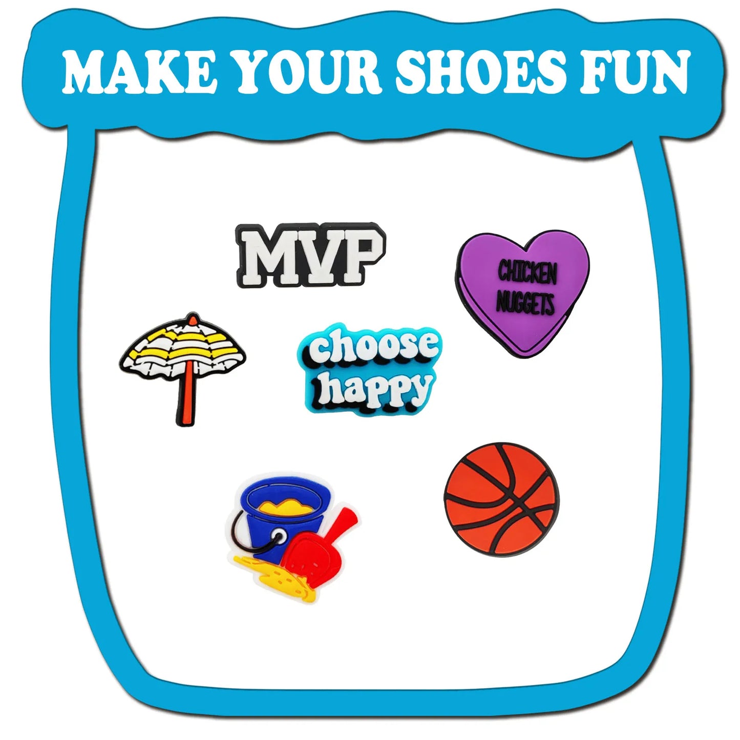 Shoe Charms For Slides Sandals, 10-100Pcs PVC Shoe Decorations Accessories For Christmas Birthday Gift Party Favor