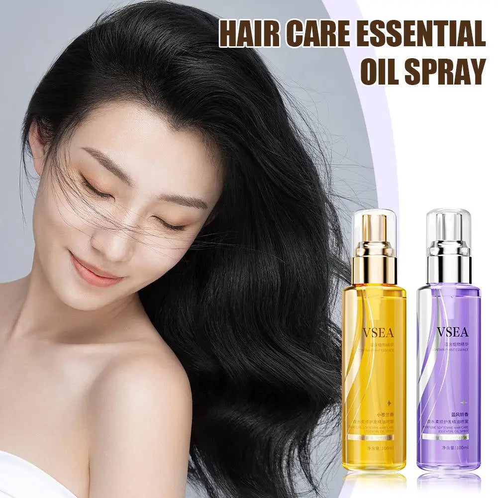 100ml Hair Care Essential Oil Spray For Women Repair Dry Anti-frizz Smooth And Long-lasting Hair Care For Fragrant Fluffy Hair