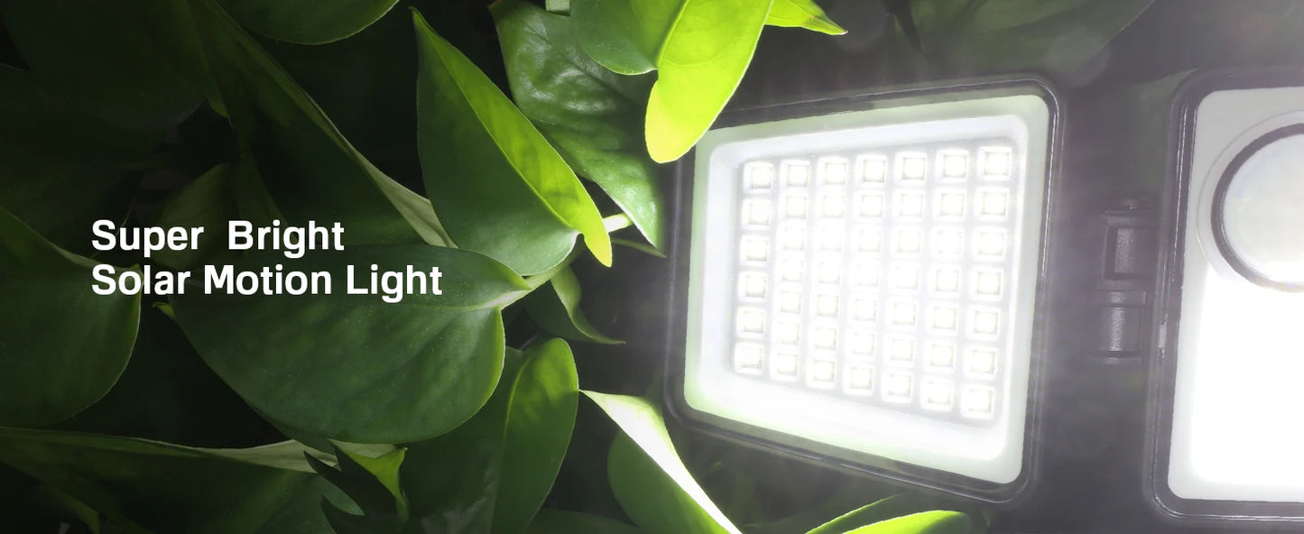 Solar Outdoor Lights - 3000LM 188 LED Motion Sensor Lights Solar Flood Security Lights for Backyard Yard Patio