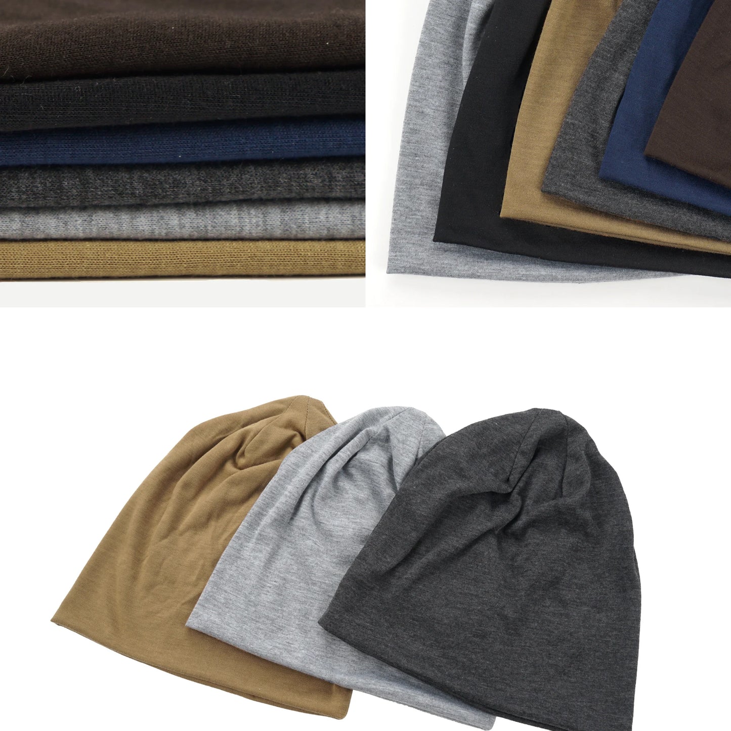 1Pack Solid Color Unisex Men Women Slouchy Beanie Hip-Hop Soft Cotton Cap Lightweight Running Beanie Adult Dwarf Hat