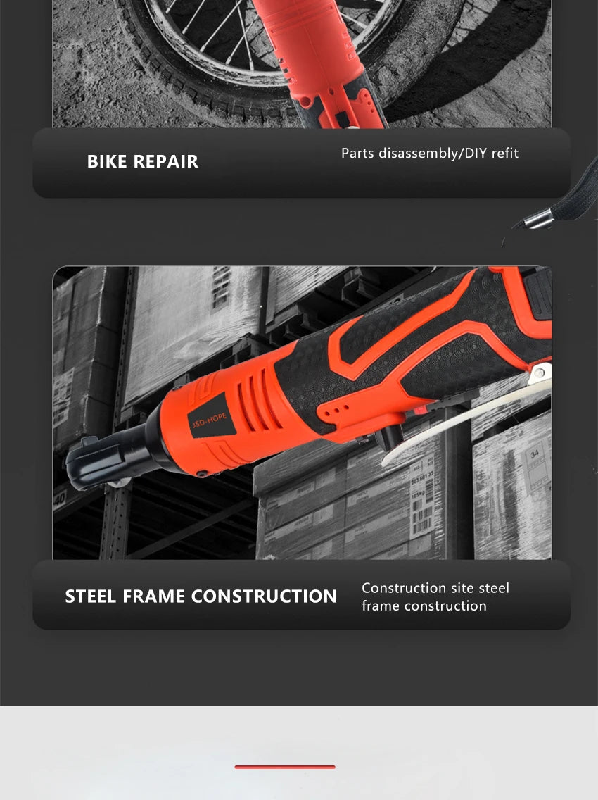 27/5000 Electric ratchet wrench 90 degree straight Angle electric charging wrench lithium electric stage truss tool