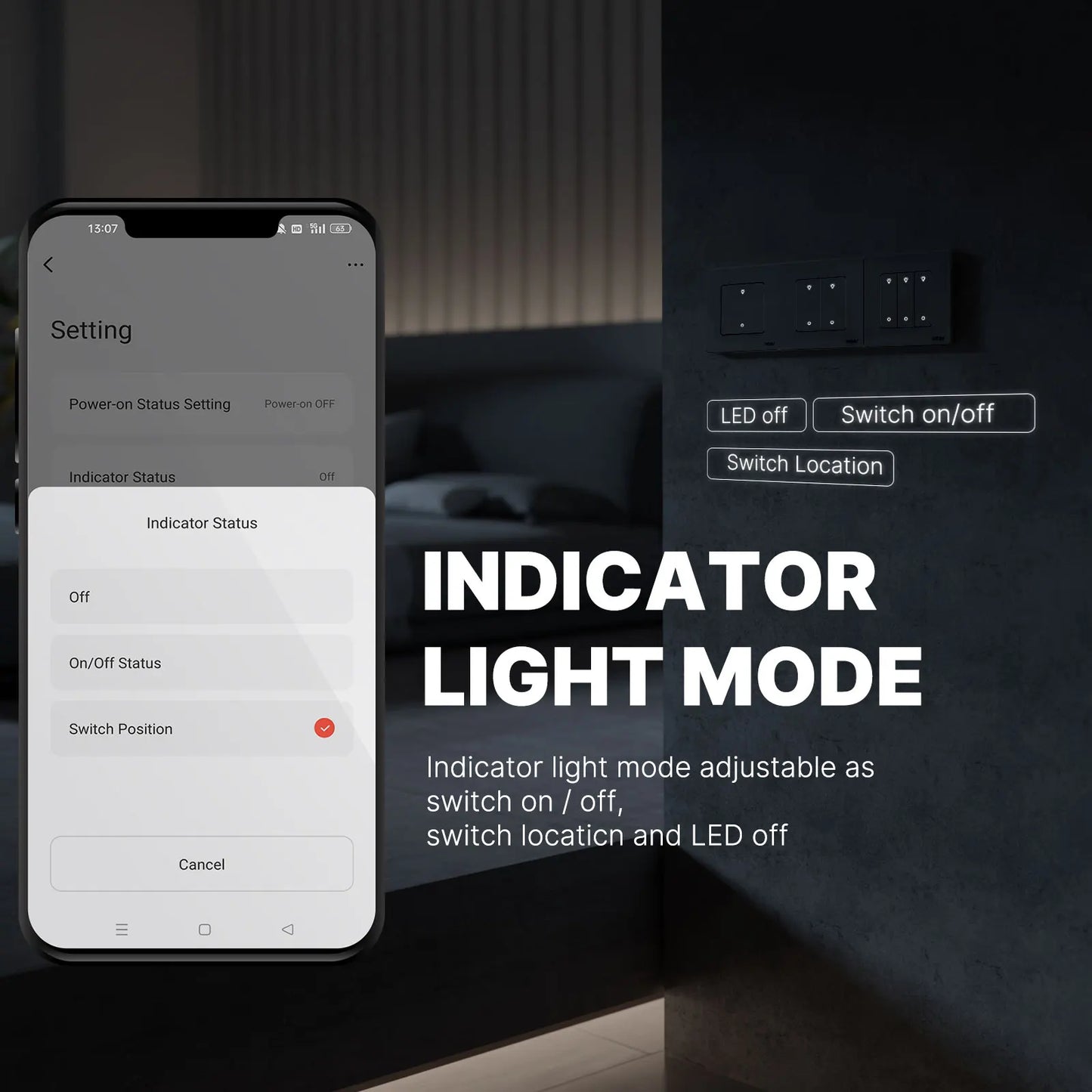 MOES Star Ring Series ZigBee Smart Dimmer Switch for Light Dimming Smart Life APP Work with Alexa Google Home Dimmable 1-3Gang