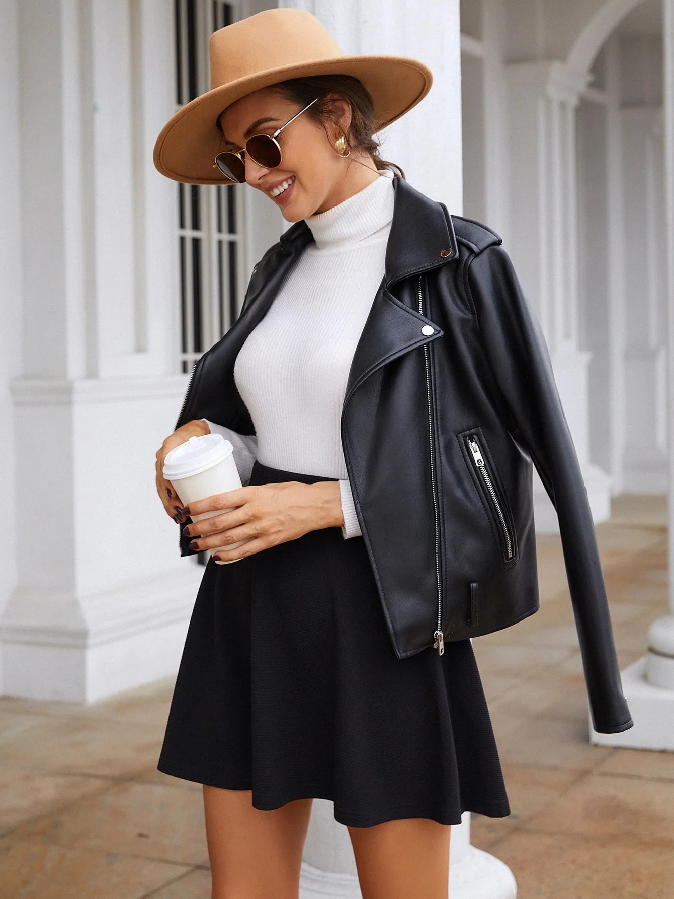 Solid color skirt, fluffy skirt, elastic waist, elastic mid waist, black umbrella skirt, big swing skirt, short skirt
