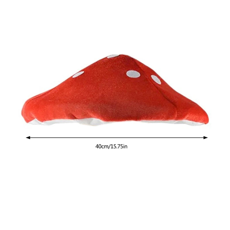 Adult Stuffed Mushroom Hat Christmas Party Plush Hat Adult Carnivals Photography Hat Halloween Party Festival Hat