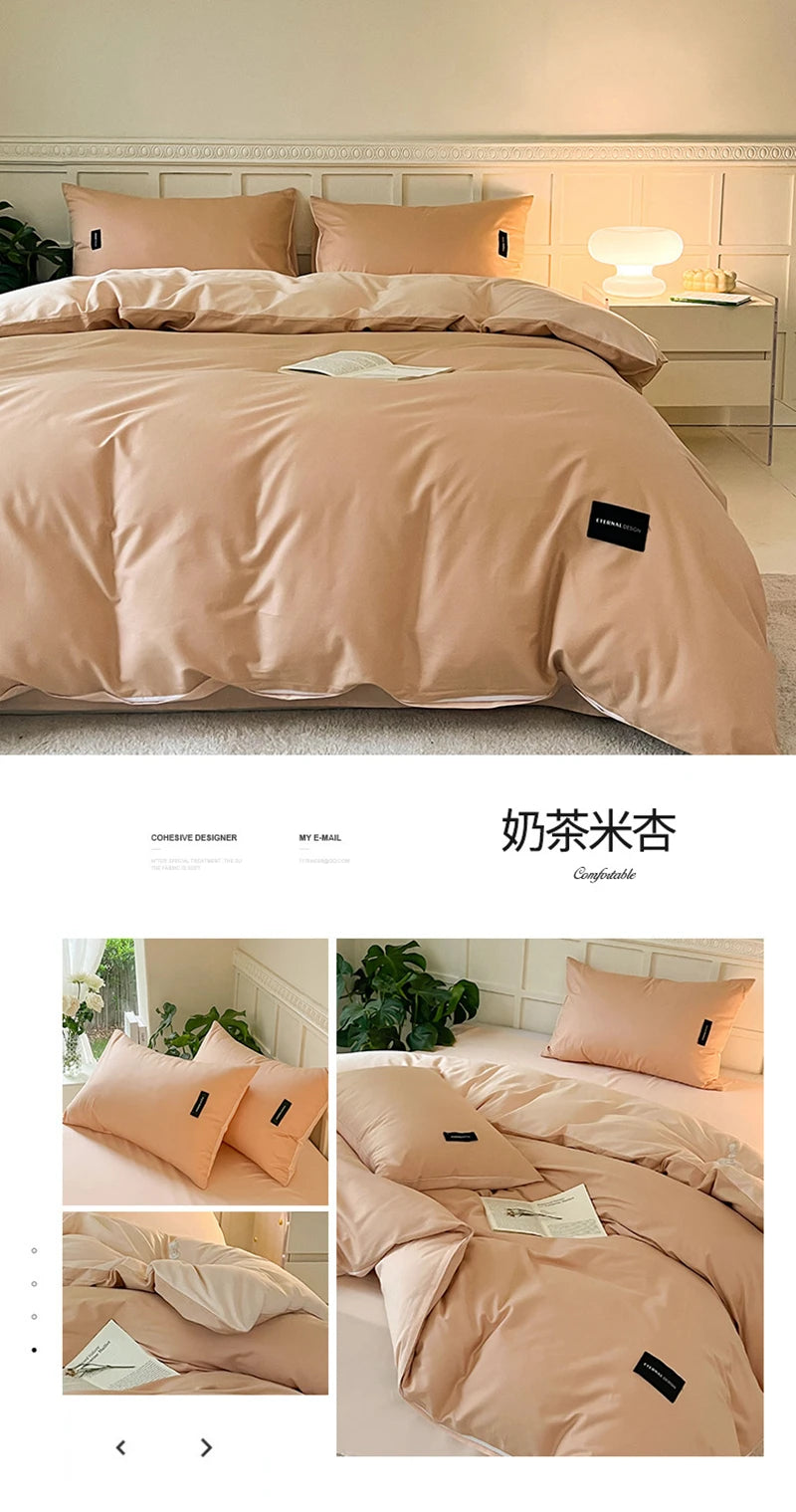 White Bedding Comforter Set with Pillowcase bed sheet Single Full Size Bed Linen Duvet Cover Set Queen/King Double Single Bed