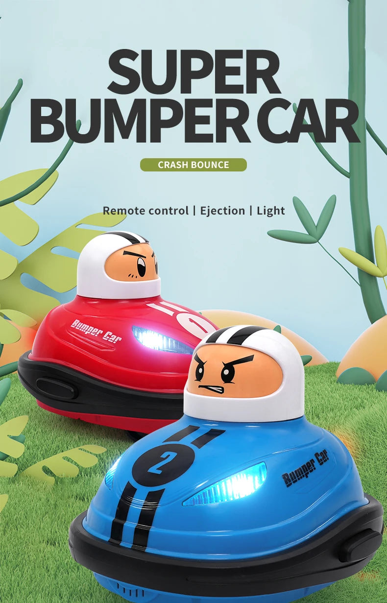 RC Toy 2.4G Super Battle Bumper Car Pop-up Doll Crash Bounce Ejection Light Children's Remote Control Toys Gift for Parenting