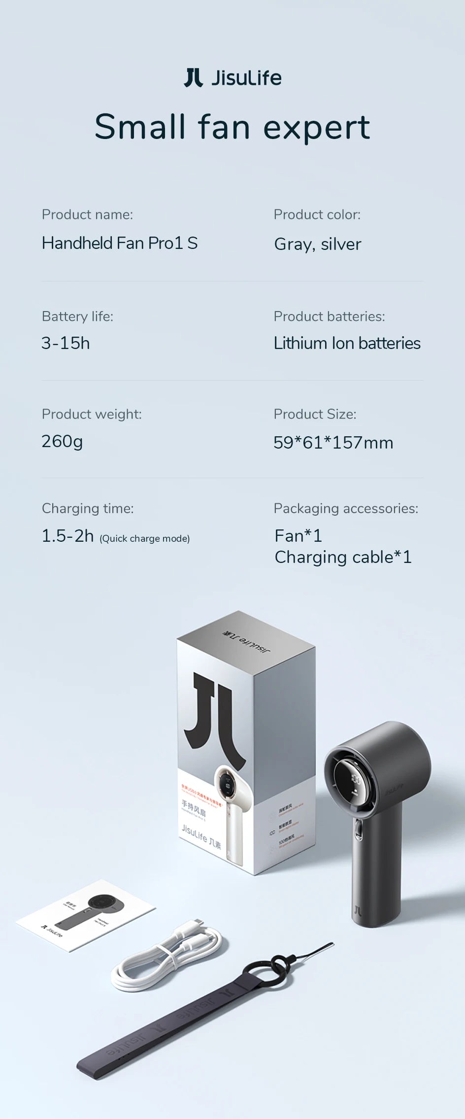 JISULIFE Portable Hand Fan , 100 Wind Speeds, Mini Bladeless Handheld Fan, USB Rechargeable Personal Fans, Electric Eyelash Fan