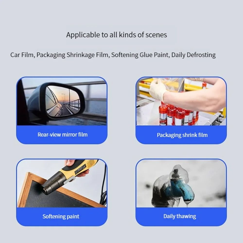 350W/450W Two-Speed Mini Hot Air Gun Heating Gun Welding Heat Gun Mobile Phone Repair Car Film Tool Temperature Adjustable