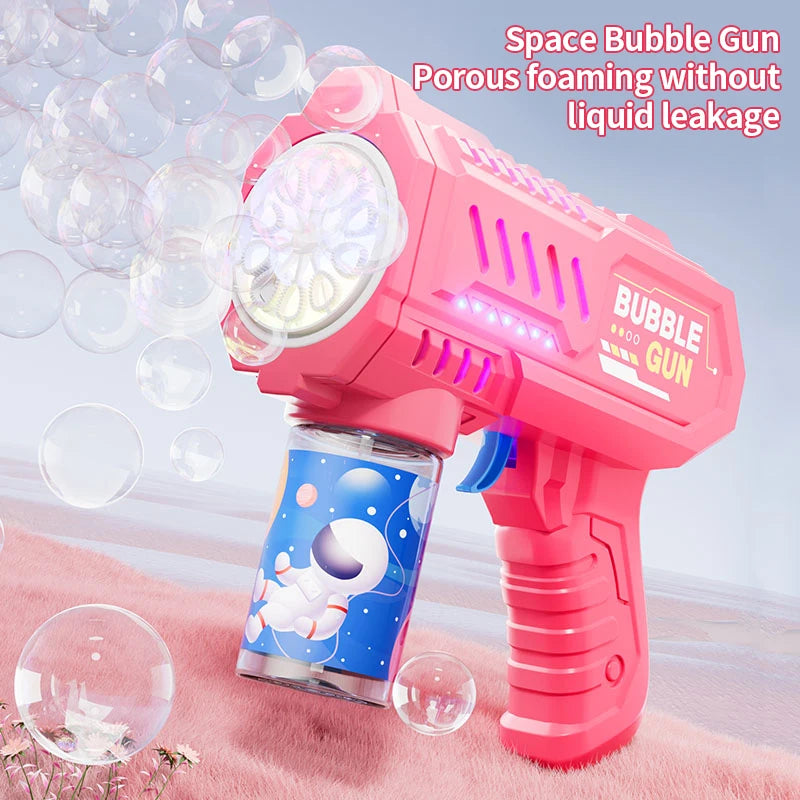 10 Hole Space Bubble Machine Outdoor New Product Children's New Product Hot Stage (Excluding Bubble Liquid and Battery)