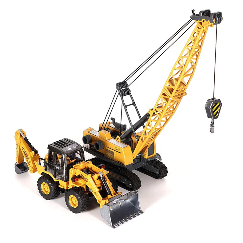 Diecasts Mini Tractor Excavator Crane Bulldozer Toy Boy Car Vehicle Toys Models Dump Truck Alloy+Plastic Education Wholesale