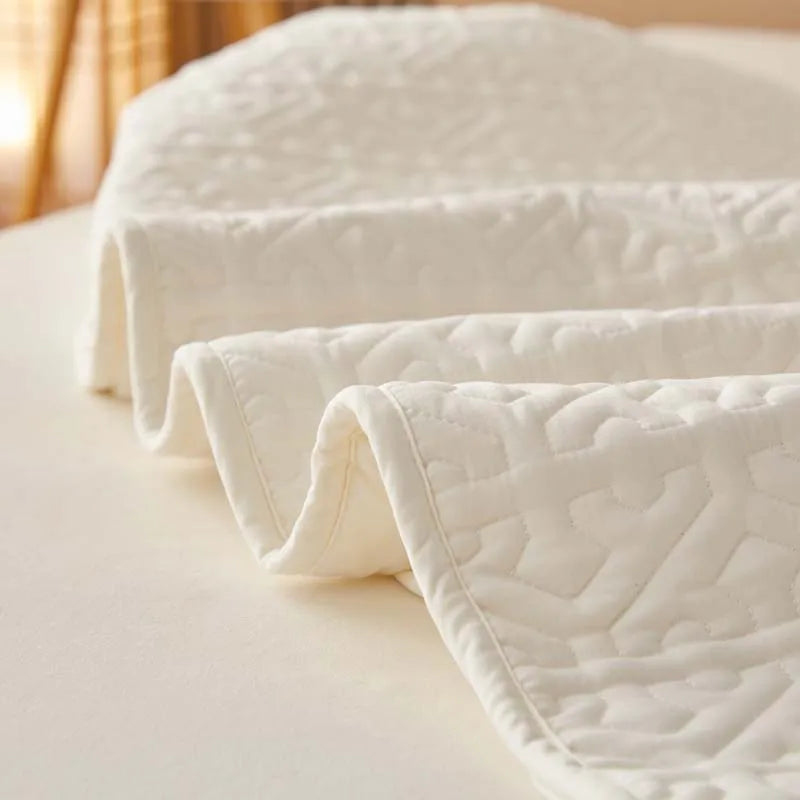 Pure Cotton Soft Quilted Mattress Cover Anti-bacterial King Size Customized Bed Pad Protector Cover Not Included Pillowcase