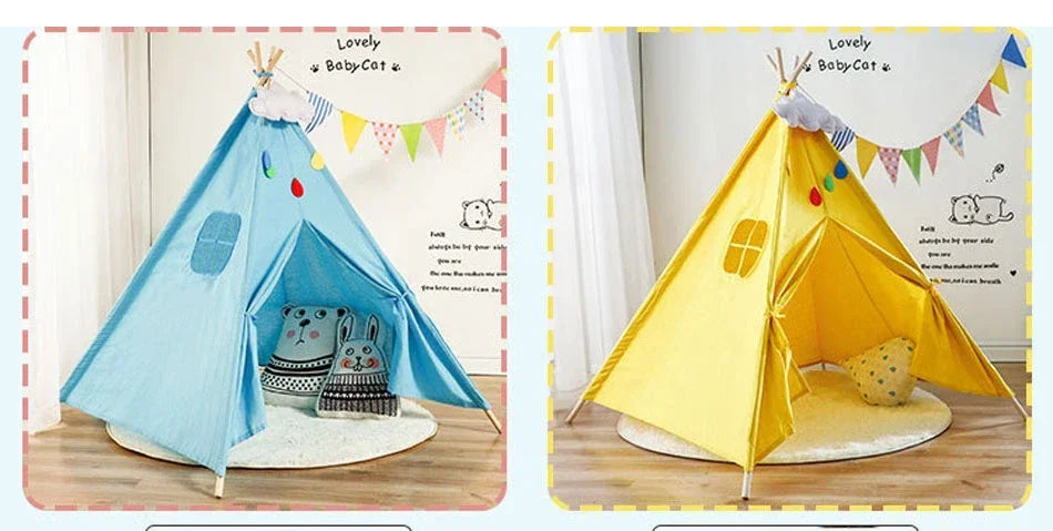 1.6M Portable Kids Tent Play House for Children Tent Cabana Tipi Infantil Baby Teepee Tents Castle LED Lights/Carpet/Decoration