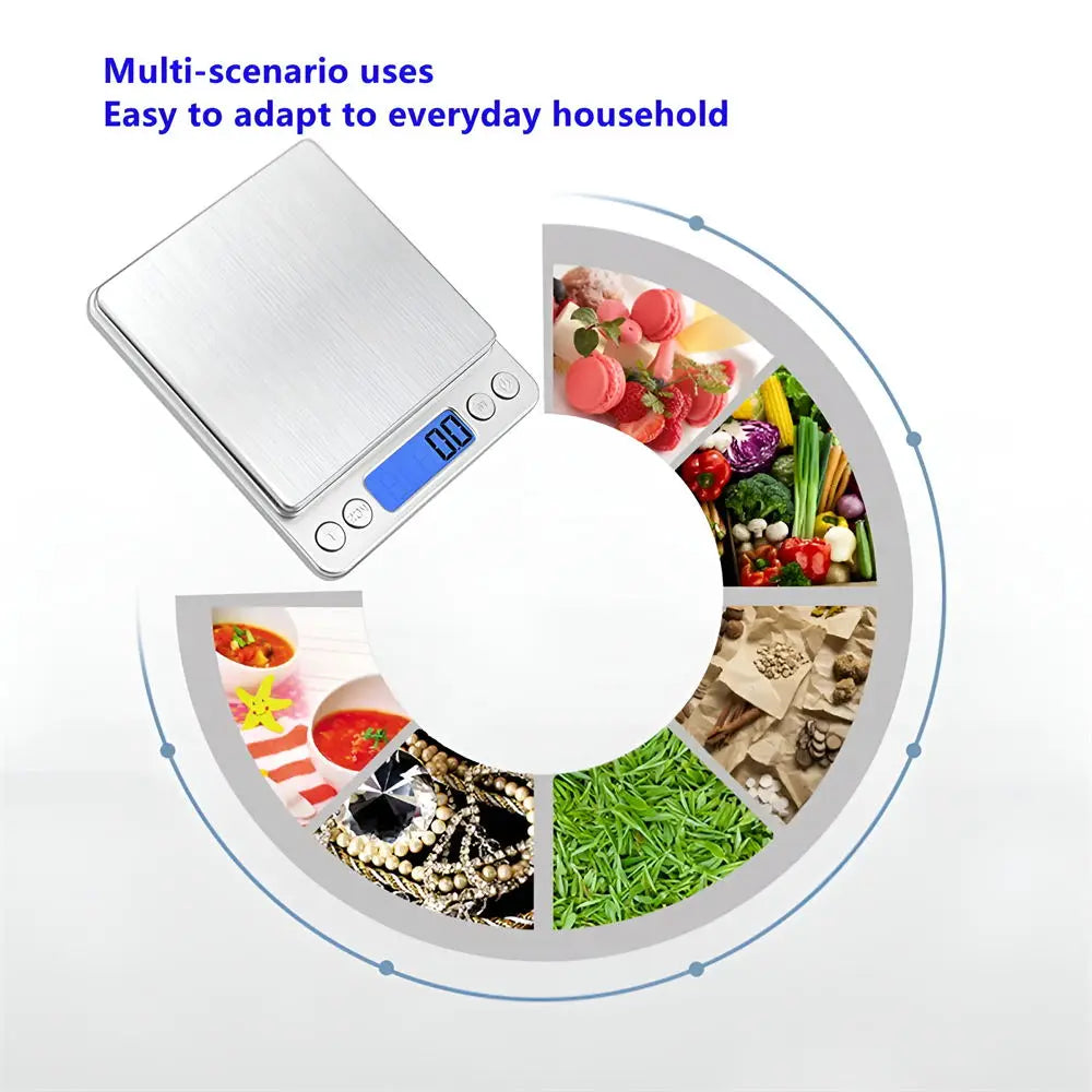 Digital Kitchen Scale 500/1kg/2kg/ 3kg Small Jewelry Scale Food Scales Digital Weight Gram and Oz Digital Gram Scale