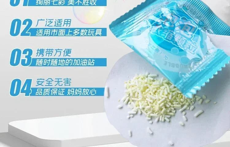10-40pcs Bubble Machine Supplement Liquid Colorful Bubble Concentrated Granules 10pcs ≈ 750ml Bubble Gun Supplement Granules