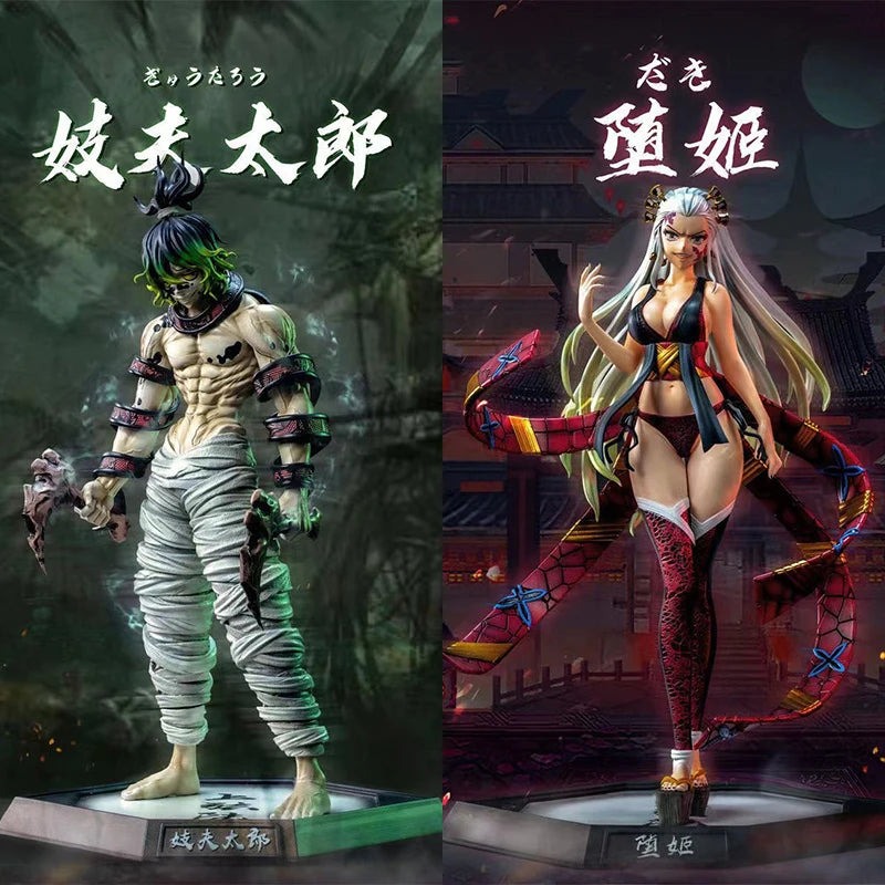Anime Demon Slayer Kimetsu No Yaiba Figure Giyuutarou Daki Kokushibo Tsugikuni Yoriichi Douma Inosuke Action Figures Model Toys