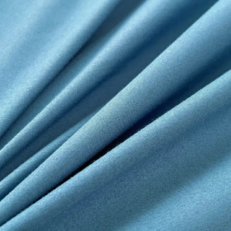 2-side Solid Color Brush Fabric Bed Set 4 Pieces Duvet Cover Pillowcase Bedding Set Bed Sheet Quilt Cover Single Queen King Size