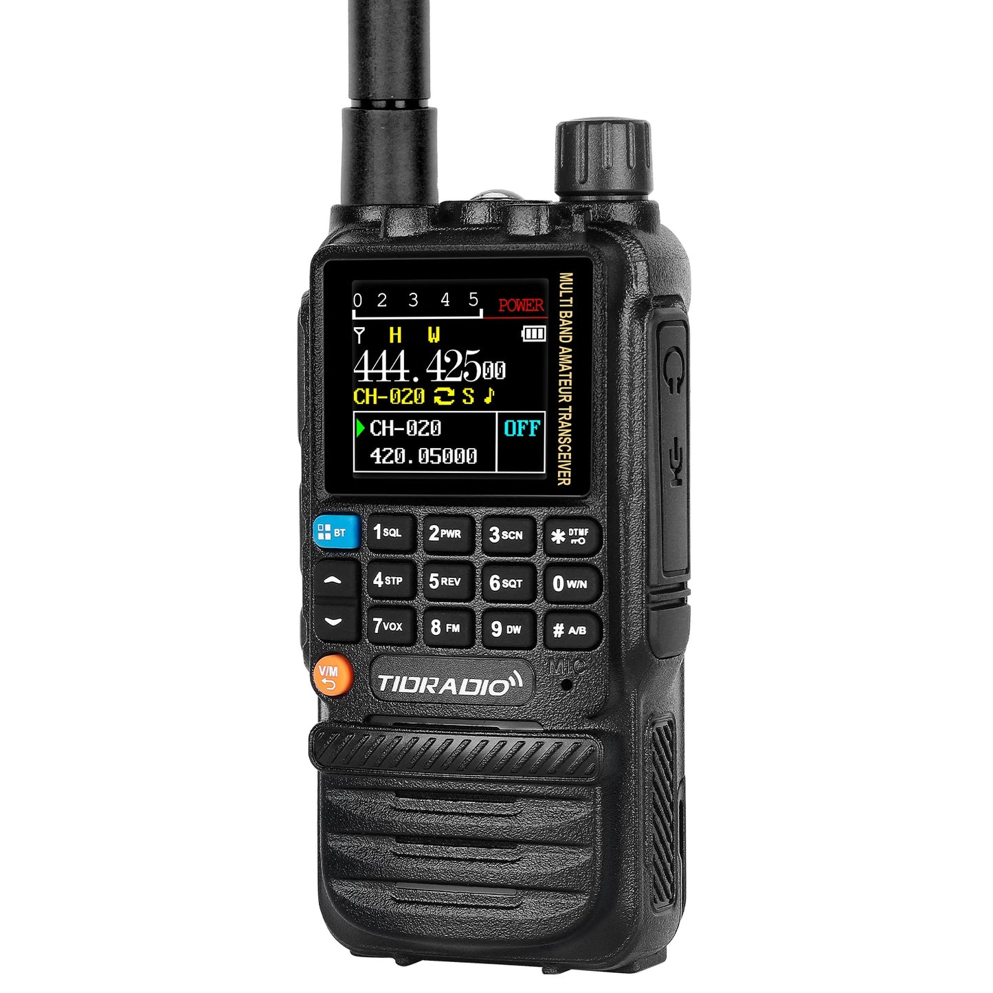 TIDRADIO H3 Walkie Talkie Phone APP Wireless Programming Dual PTT Air Band Long Range Radio USB Type-C Cable Programming &Charge